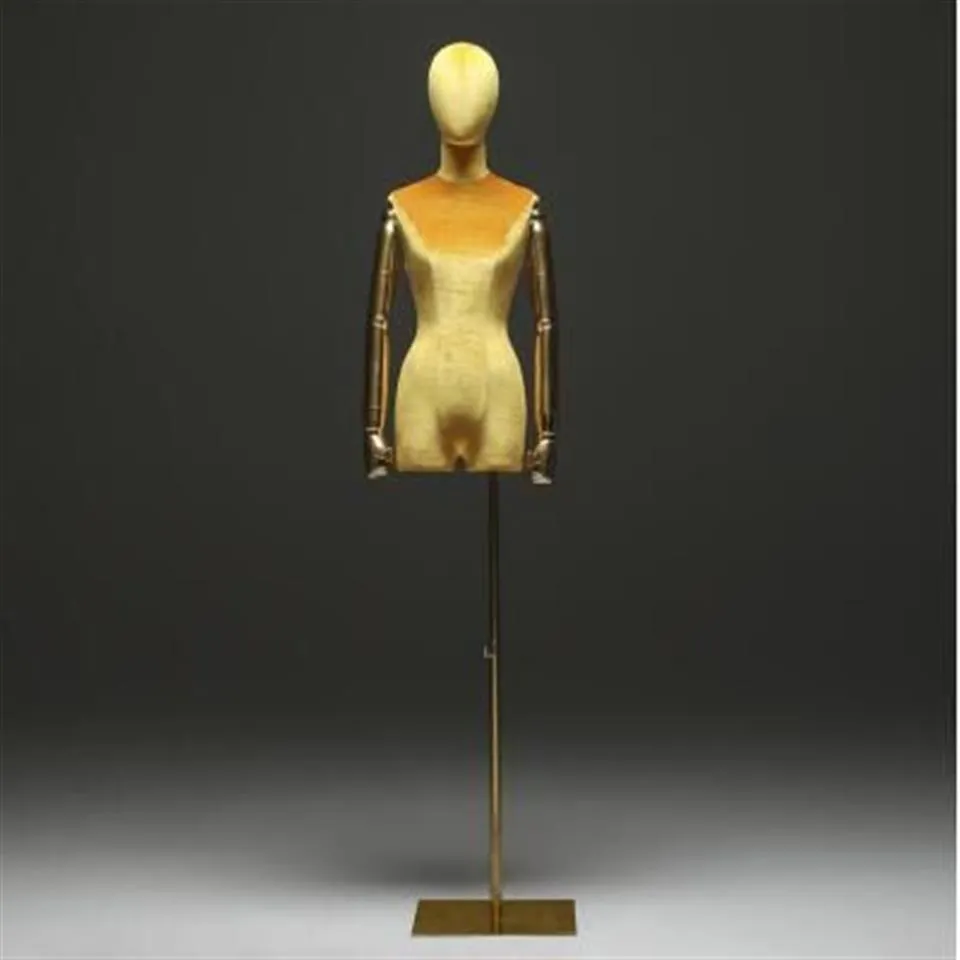 10 stile braccio dorato finestra colore cotone manichino femminile corpo stand Xiaitextiles vestito forma manichino gioielli donne flessibili aggiusta262z