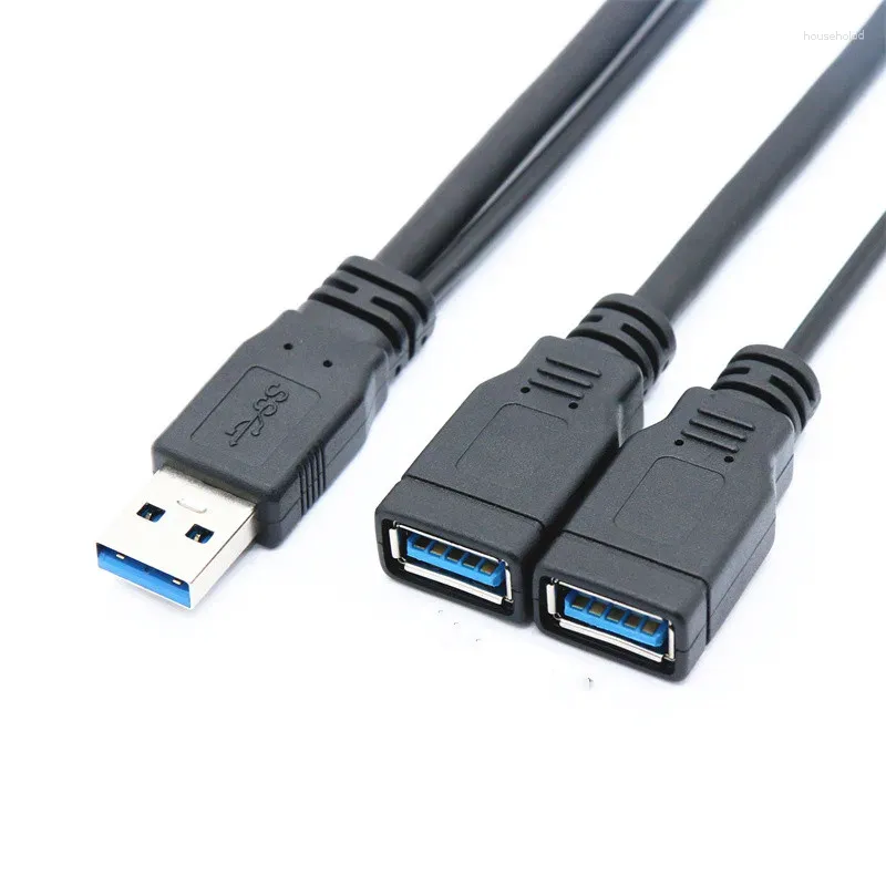 Computer Cables USB 3.0 A 1 Male To 2 Dual Female Data Hub Power Adapter Y Splitter Charging Cable Cord Extension