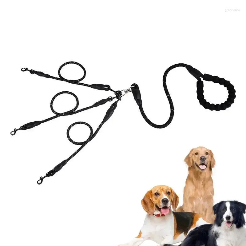 Dog Collars Heavy Duty 3 Leash Removable Cat Traction Rope With Padded Handle For Outdoor Walking Pet Accessories