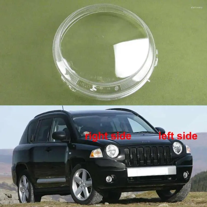 Jeep Compass 2007 2008 2009 2010ヘッドライトカバー透明なヘッドランプランプランプシェルプレキシガラスオート交換用の照明システム