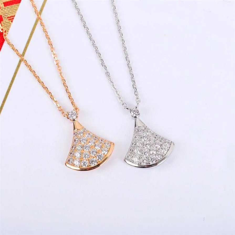 S925 silver pendant necklace with diamond for women wedding jewelry gift earring PS3663333d