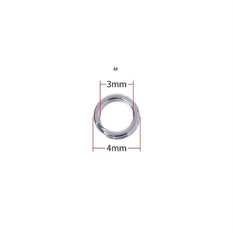 Vissen Accessoires VISSEN 100 stks Split Ringen Voor Blank Kunstaas Crank Aas Dubbele Lus 3mm-10mm karper Tool250l