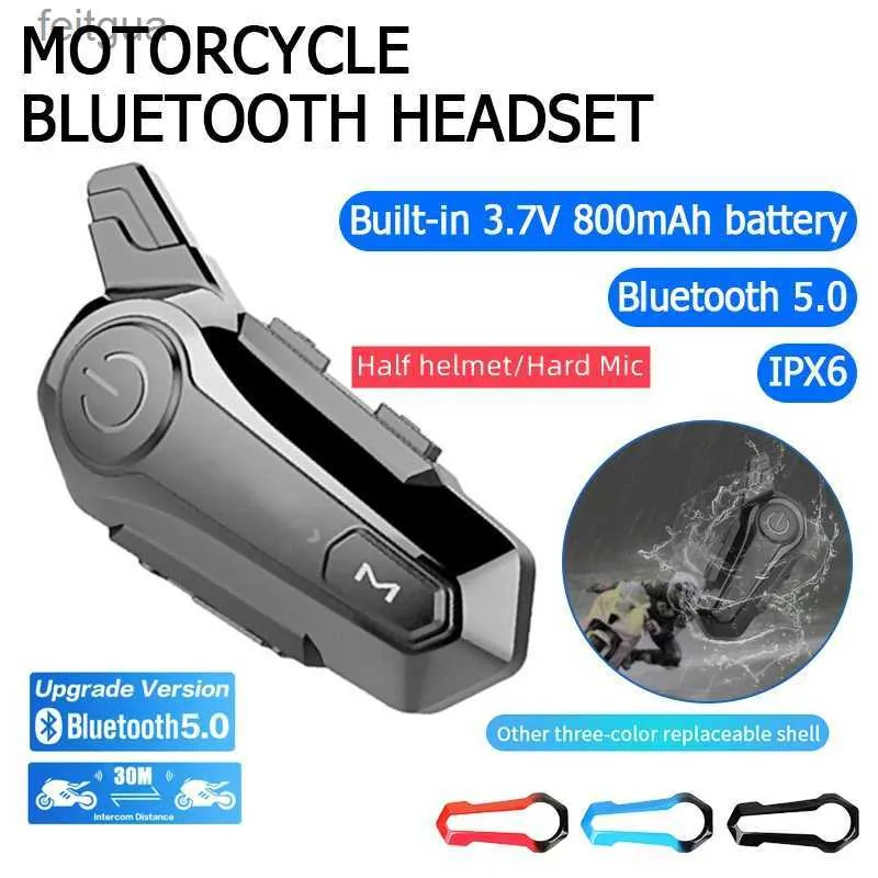 Walkie Talkie Aitemay Moto Helmet Intercom Bt V5.0 Motorcycle Wireless Headset InterphoneスピーカーハンズフリーBluetoothヘルメットインターコムYQ240130