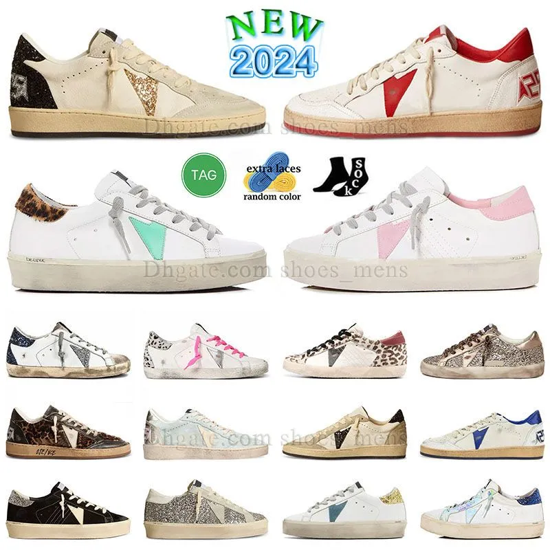 Scarpe da ginnastica dorate scarpe firmate uomo donna cestini Gose superstar mocassini da uomo trainer Italia Dupe Hi Ball Super Star Sequin nero bianco rosa fare sporca vecchia scarpa dhgate