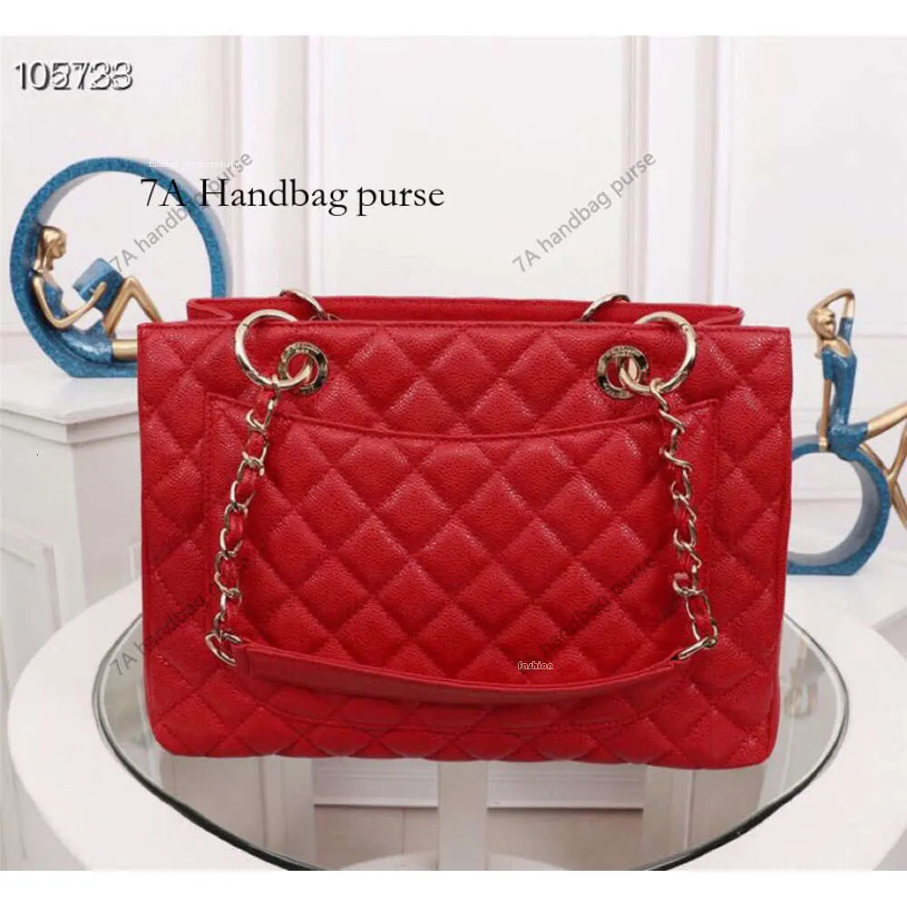 5A Tote Bag Red Designer Womens Bag Handväska Crossbody Caviar Real Leather Sheepskin Handväska Klassisk Flap Shopping Computer Röda väskor Bästa kvalitet