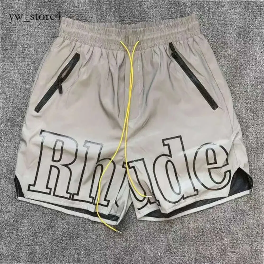 Fashion Rhude Shorts Designers män basket korta byxor Skjorta S Summer Beach Letter Mesh Street Fashion Sweatpants Luxury Trend Brand Rhude White Fox tröja 1275