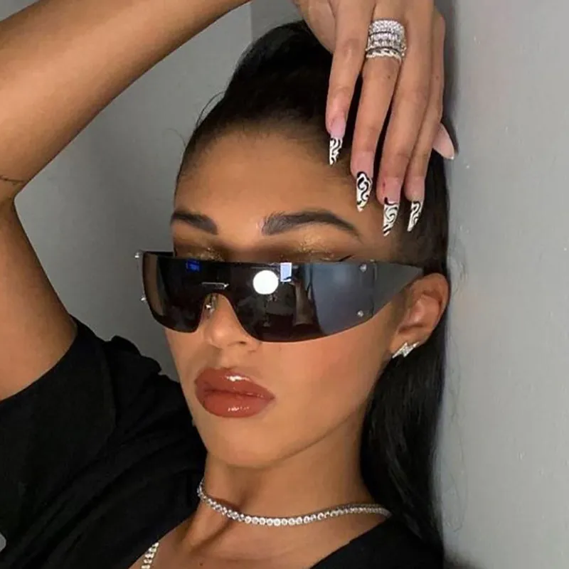 Designer Frameless Sunglasses with UV400 Protection 