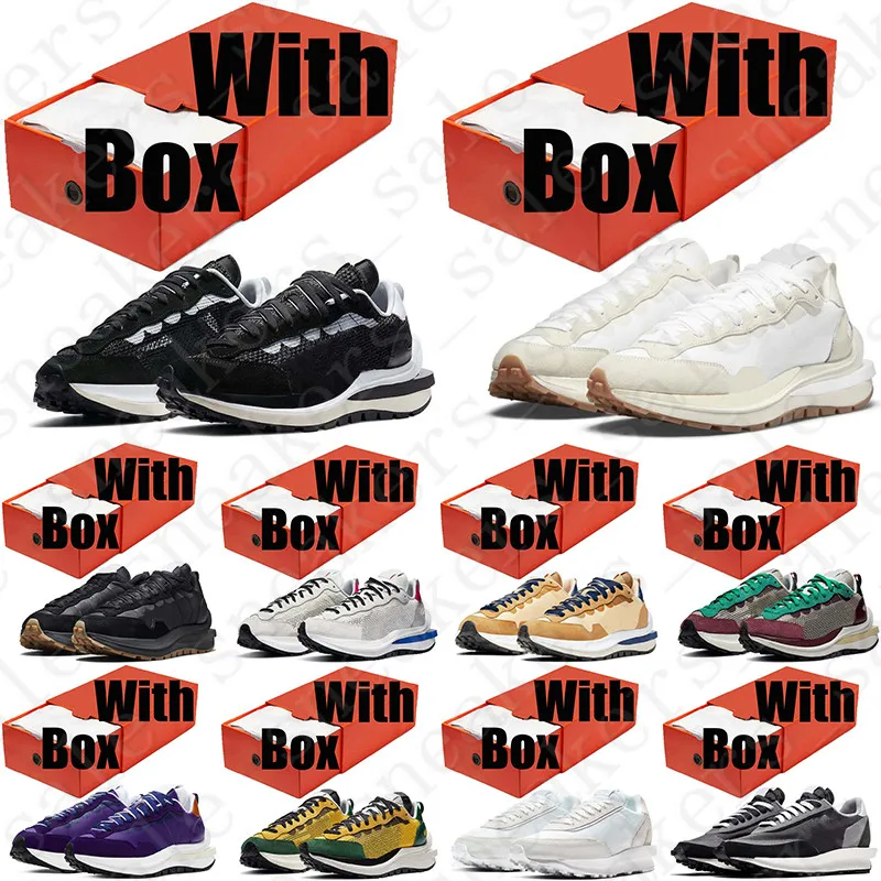 With Original Box sacai waffle VaporWaffle sneakers running shoes for mens womens sacaishoes pegasus Midnight Navy Pure Platinum white Black sail Gum