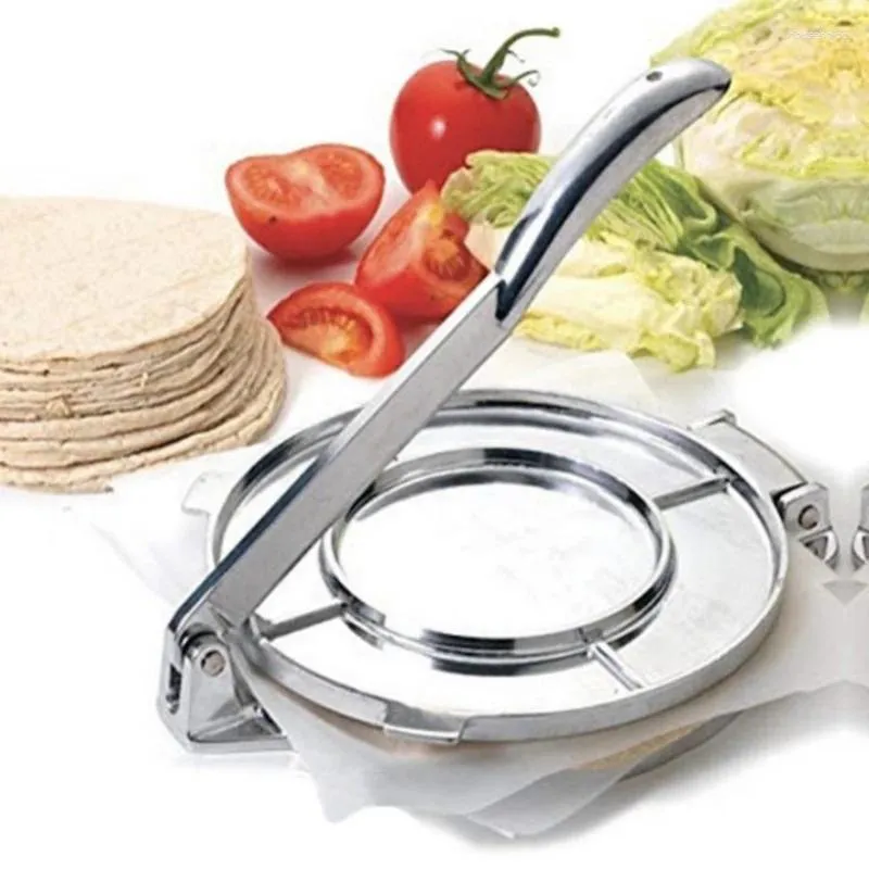 Ferramentas de cozimento Ferro Fundido Tortilla Press Tool Para Fazer Estilo Indiano Chapati Farinha Roti Massa Panqueca Bolinho de Pele