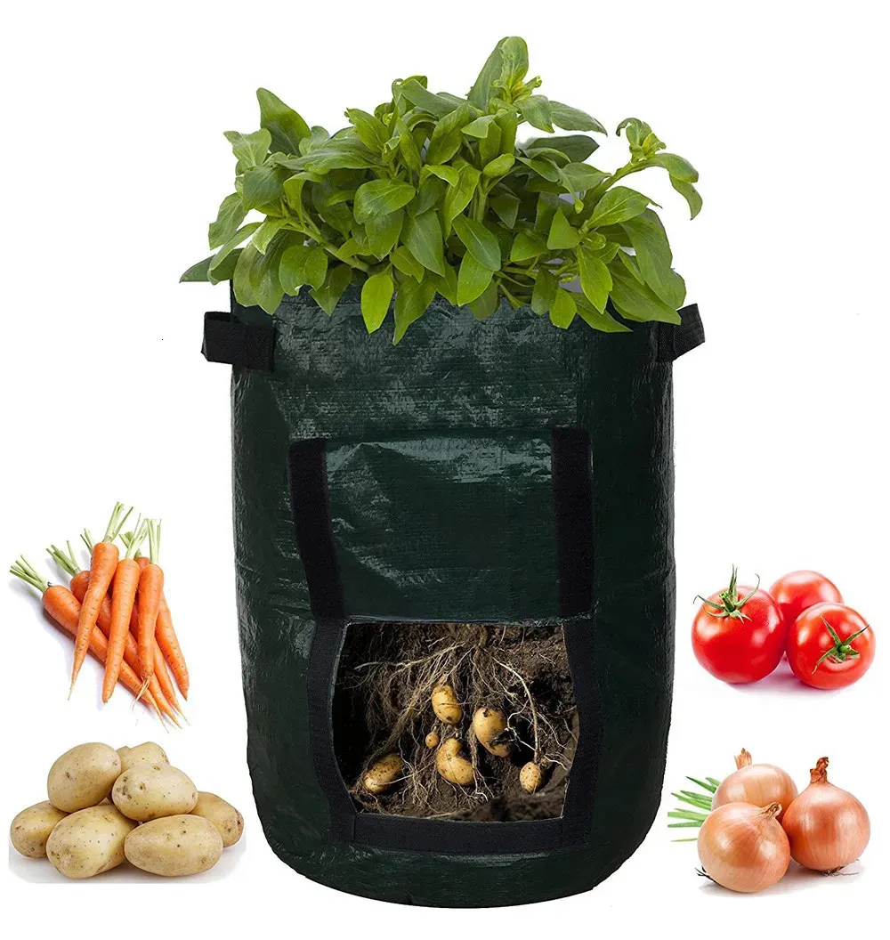 2 Sacs De Culture Pommes De Terre 10 Gallons - 35x45cm - Sacs Jardin Balcon Pour Légumes