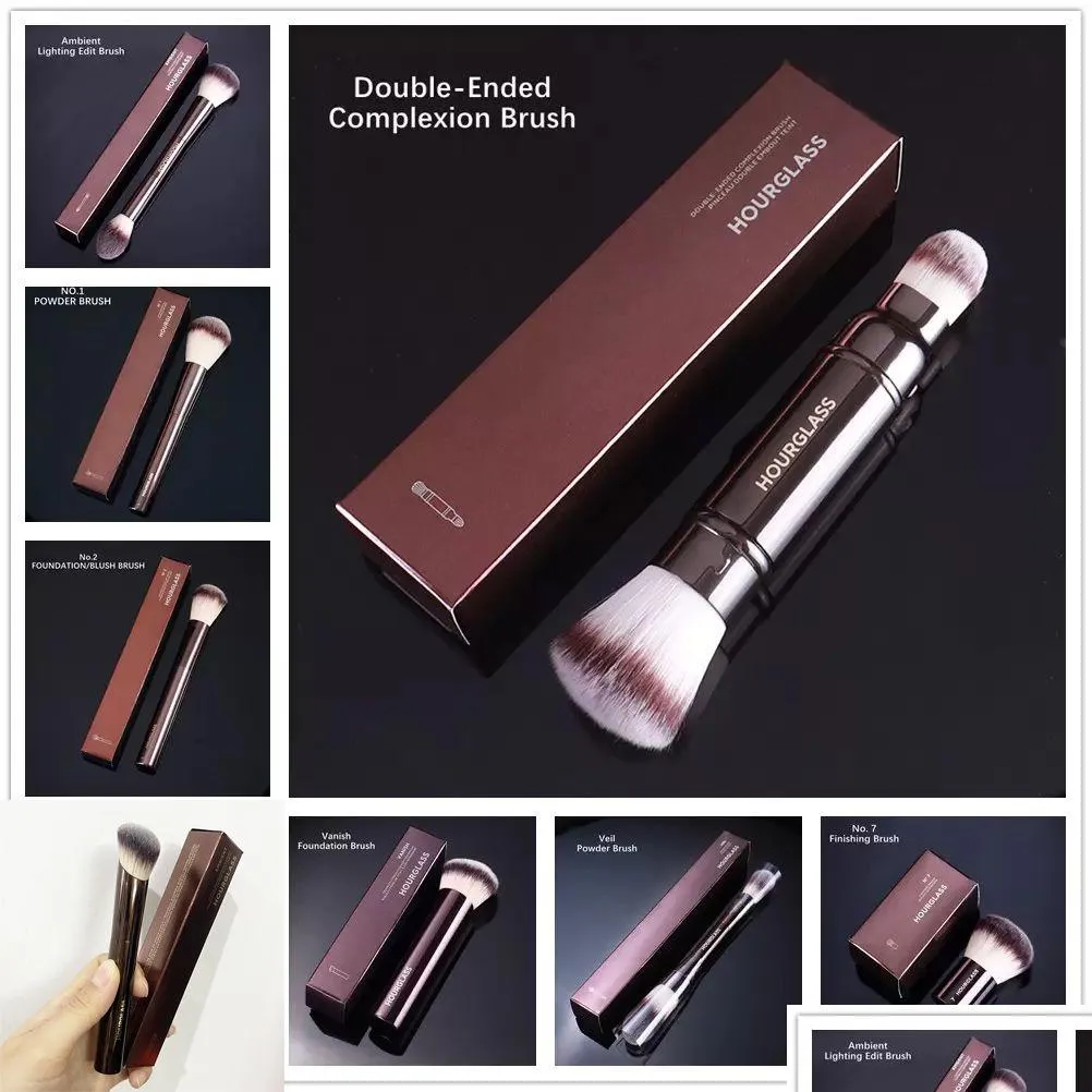 Makeup Brushes Hourglass Face Large Powder B Foundation Contour Highlight Concealer Blending Finishing Retractable Kabuki Cosmetics Bl Otrzj