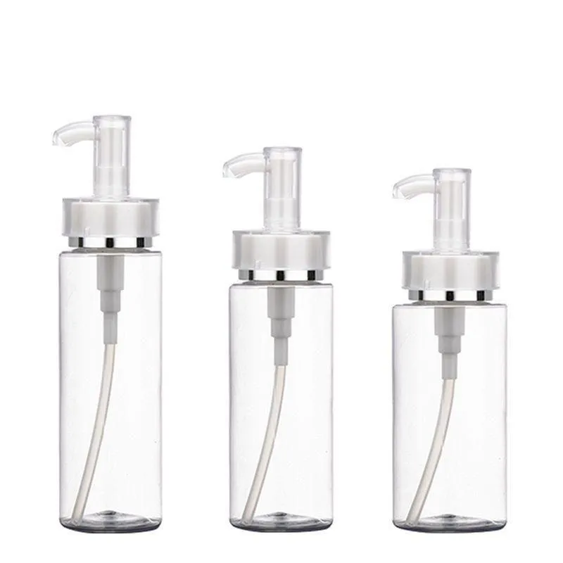 120ml 160ml 200ml Plastic cosmetic packaging PET lotion pump bottle high-end sub-bottling acrylic pump bottle hot sale Vudio Pbmaf