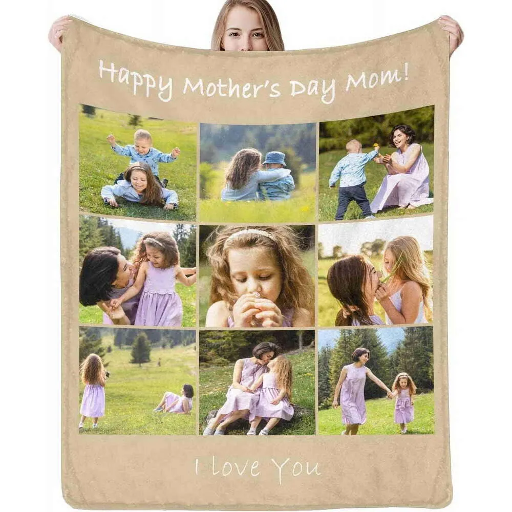 Personalized Spotify Code Music Blanket customized with for Couples Lover Custom Flannel Blankets Using Photos of Family Friends Dog Cat or Pet Birthday