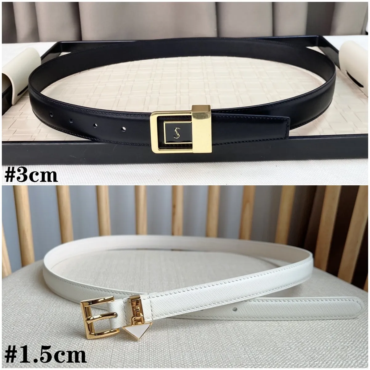 Designer Women Men Leather Belts Letters Fashion Belt with Gift Box 3cm Width
