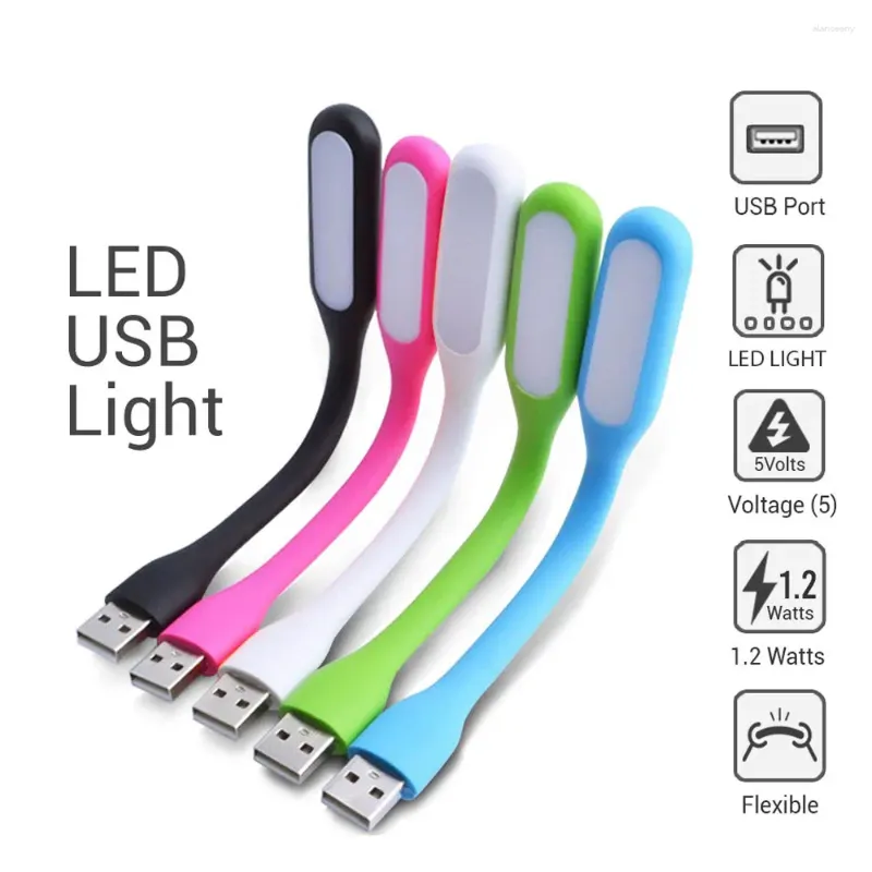 テーブルランプポータブルUSB LEDミニブックリーディングライトランプトラベルコンピューターラップトップノートブックフレキシブルベンド可能な夜