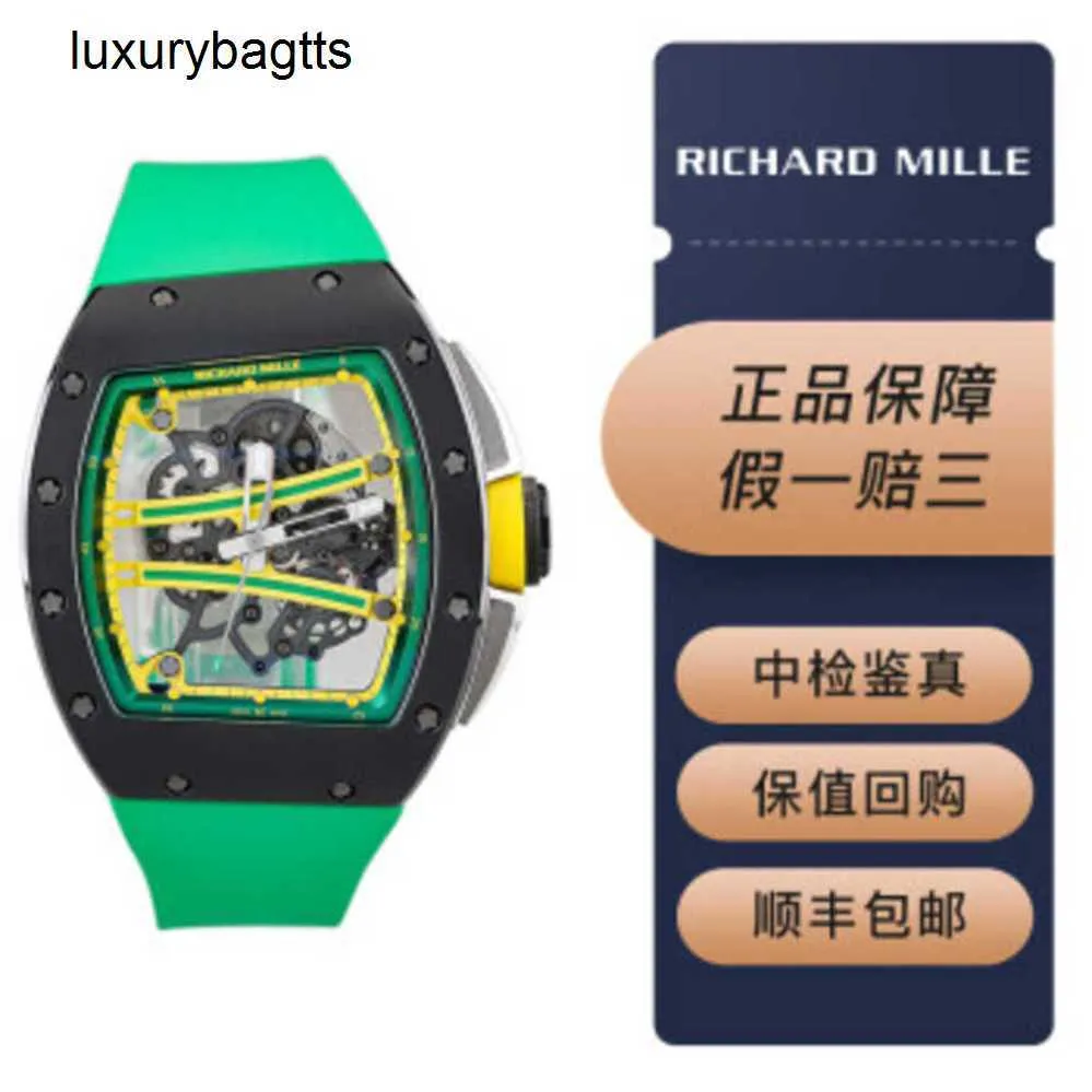 Richardmills Watch Milles zegarki automatyczne Richardmillsr RM6101 John Blake Green Runway Pełny zestaw