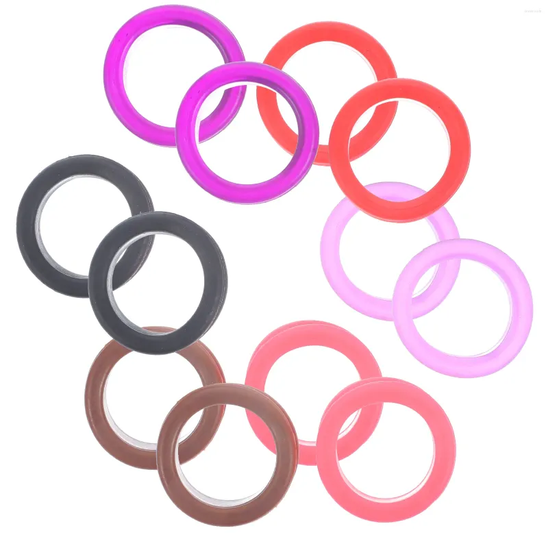 Dog Apparel 12 Pcs Silicone Ring Rings Scissors Finger Accessories Silica Gel Small Colored Insert