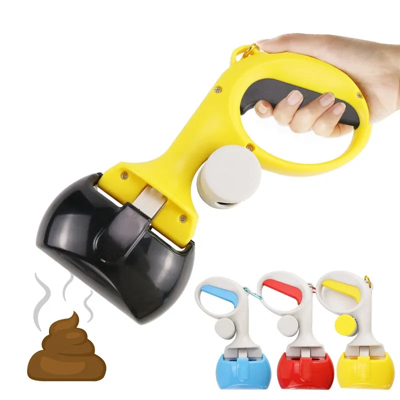 Sacs Pet Pooper Scooper pour chien chats longue poignée merde Scoop extérieur propre ramassage ramasseur de déchets outils de nettoyage collecteur d'excréments de chien