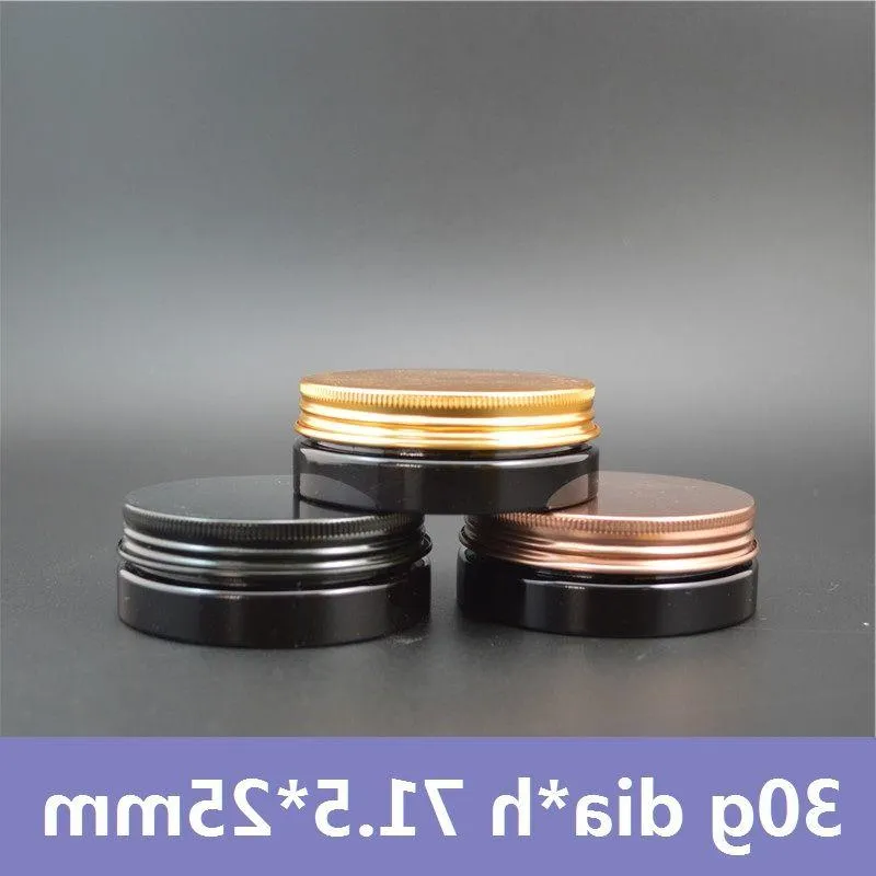 50st/parti 30g All Black Light-Proof Dark Shiny Low Profile Thick Wall Pet Wax burkar Bred mun Canning Jar Lids fhkuu