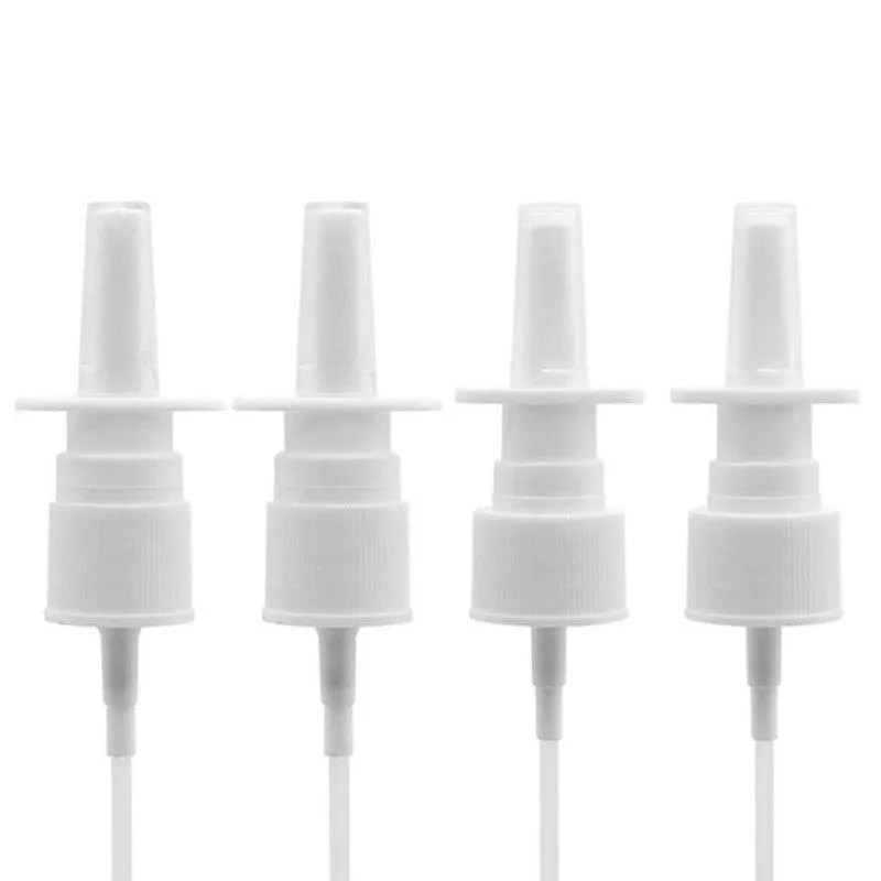 Gratis frakt 100st/Lot Medical Plastic Fine Mist Nasal Spray Pumpar Nässprutning Pump Vit nässprutning Pump 18/410 JHGIB