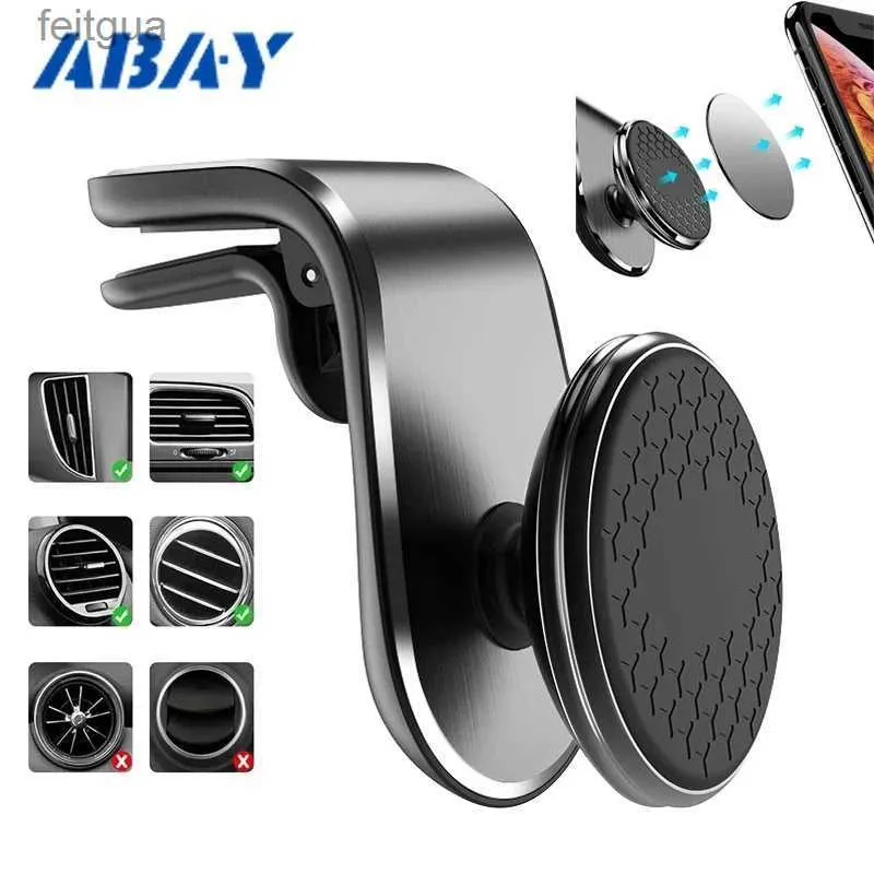 Mobiltelefonfästen Holders Magnetic Car Phone Holder Stand Air Vent 360 Rotation Car Mount GPS Smartphone Mobile Support Bracket för YQ240130