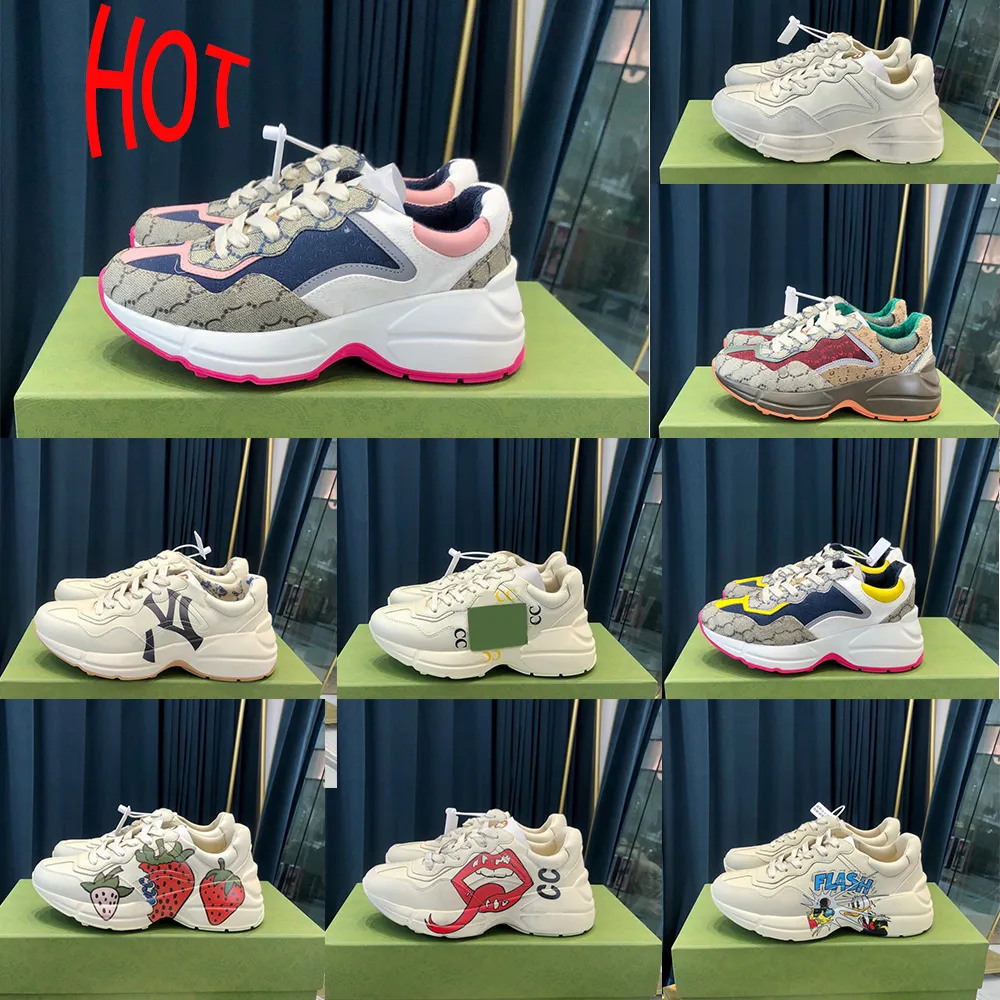 2024 Yeni Tasarımcı Erkekler Kadın Ayakkabı Ryton Vintage Bej Retro Rahat Ayakkabılar Platformu Platform Ayakkabı Öncelik