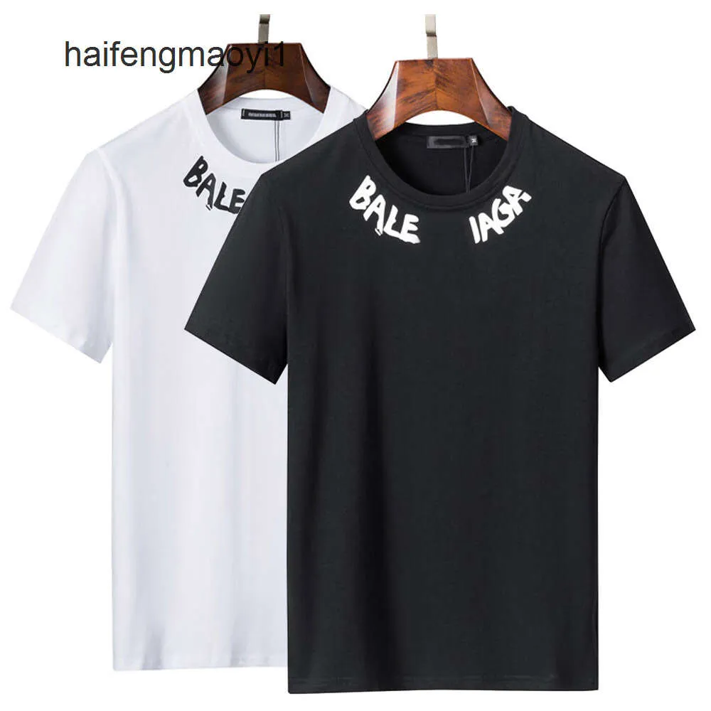 Manica da uomo balencaigaly Pure balencigaly Semplice Estate 2022 SXXXXL Designer Cotton Short Brand Shirt Tees Lettera stampata T Camicie casual Abbigliamento Taglia Top Qua