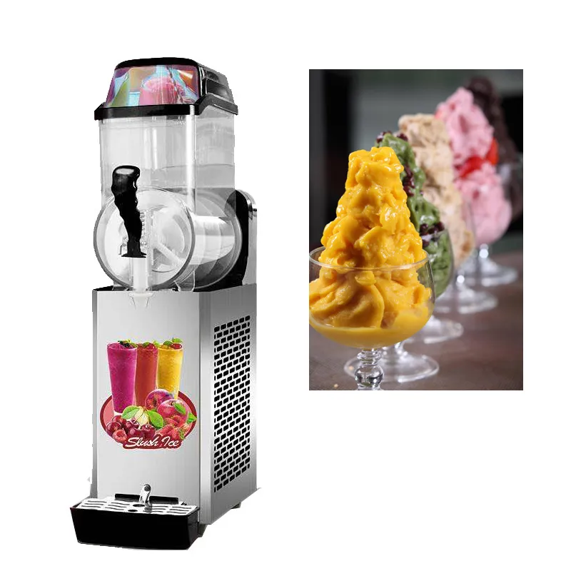 Double Bowls Commercial Certificate Snow Melting Ice Smoothies Slush Machine