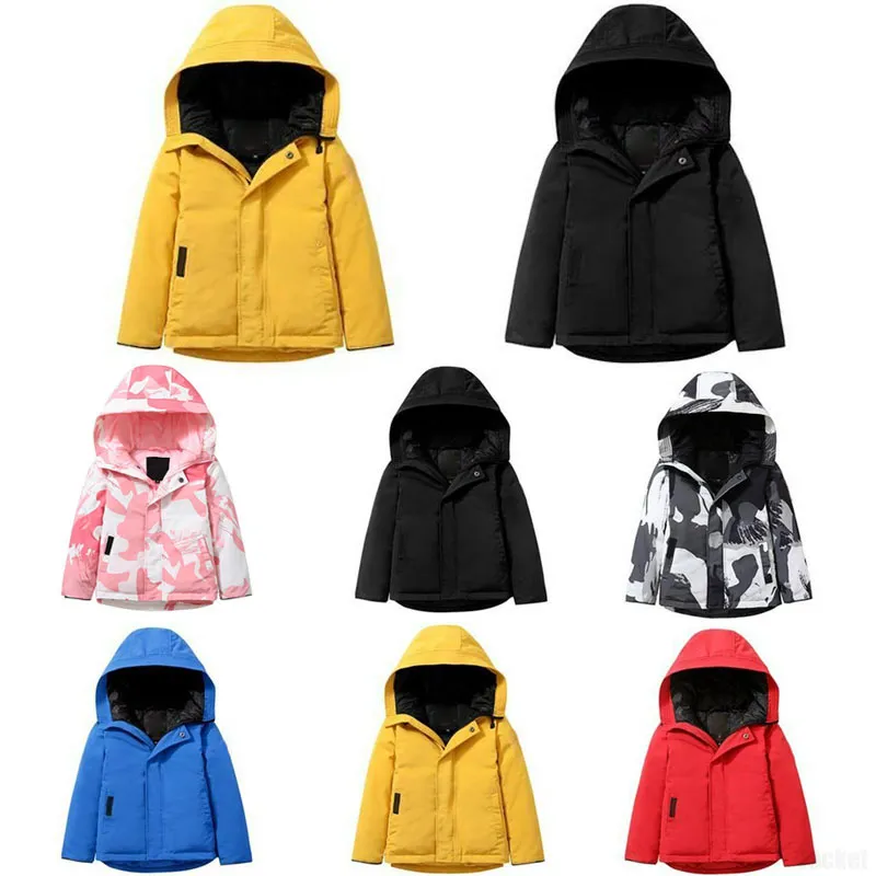Children Down Coat with large collar boy girls camouflage hooded winter Wadded Jackets baby boys girls casual outwear kids designer jacket Clothing 2024