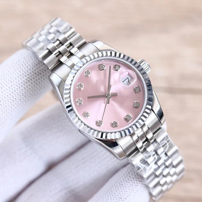 W1_Shop Ladies Watch完全に自動機械式時計31mmステンレス鋼ストラップダイヤモンド腕時計防水設計モントルデフクスヴァッチ