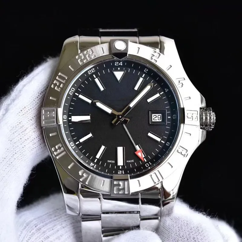 U1 Top AAA Super Ocean Механические часы Мужская мода Avenger Автоматические мужские часы Вращающийся безель Superocean с резиновым ремешком Мужские спортивные водонепроницаемые наручные часы 0691