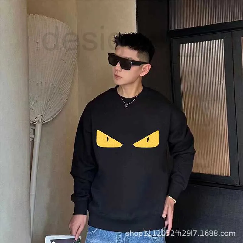 Men's Hoodies & Sweatshirts Designer Autumn hoodie mens trendy brand yellow eyed monster round neck long sleeved top loose OS trendy pullover trend RK3J