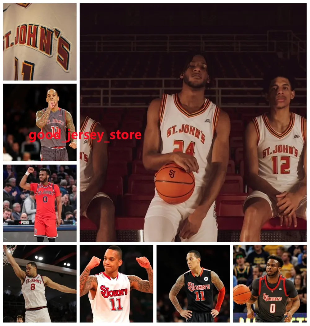 Custom Stitched St. Johns Red Storm Baskeball Jersey Mens Youth 2 Shamorie Ponds 20 Chris Mullin 30 LJ Figueroa 11 David Caraher 23 Justin Cole St. Johns Jerseys