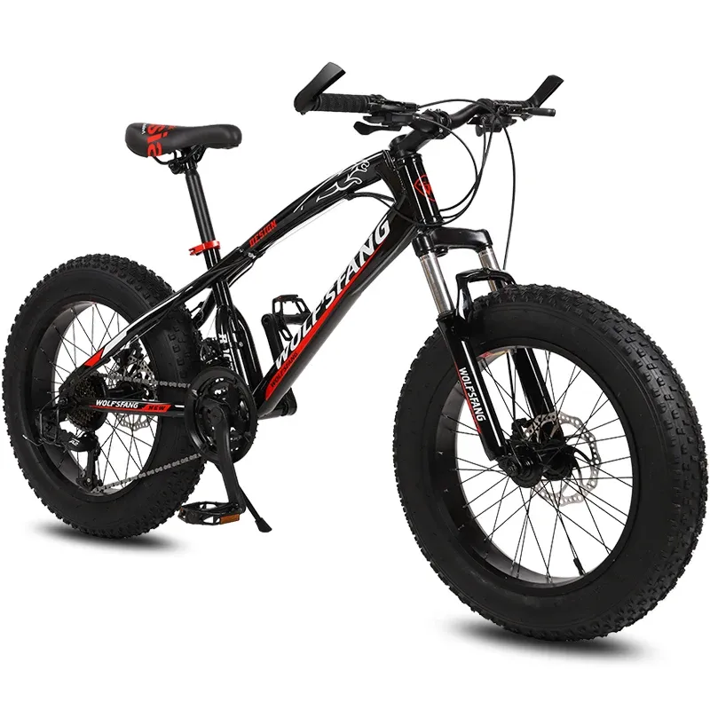 Skewers Wolf's Fang Bicycle 2,0*4,0 "Bicicleta de montanha de neve de neve de pneu larga" Crianças 21 Velocidade de amor