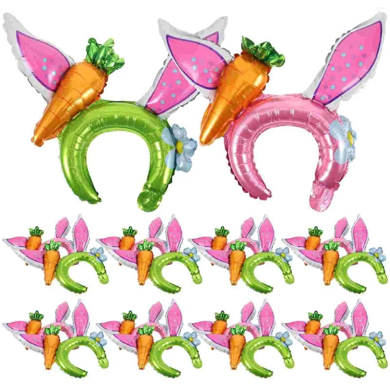 Garden Decorations 20pcs Inflatable Headbands Party Cartoon Balloon Hairbands Hair Easter Headwear