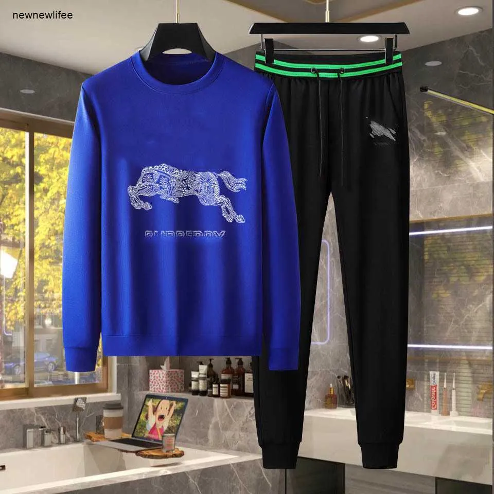 Designer de moletom com capuz masculino roupas de marca para homens primavera agasalho moda logotipo animal manga comprida homem conjunto de duas peças calças de estudante 30 de janeiro