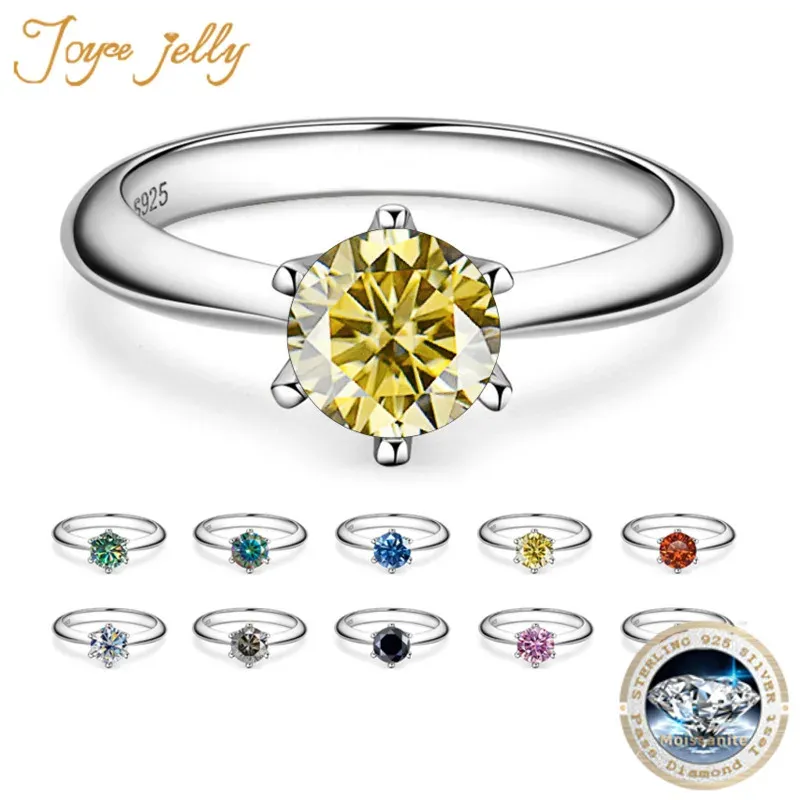 Anneaux JoyceJelly 11 mm 5ct Vvs D Color Ring Moisanite pour les femmes S925 STERLING Silver Fine Jewelry Mariage Engagement Anniversaire Giftary