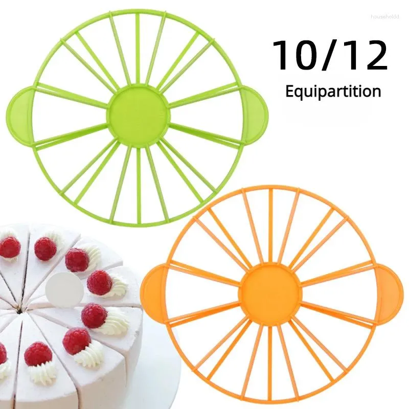 Bakeware Tools 10/12 skivor Cake Equal Portion Cutter Round Bread Mousse Divider Slice Marker Baking For Housual Kitchen redskap/1 st