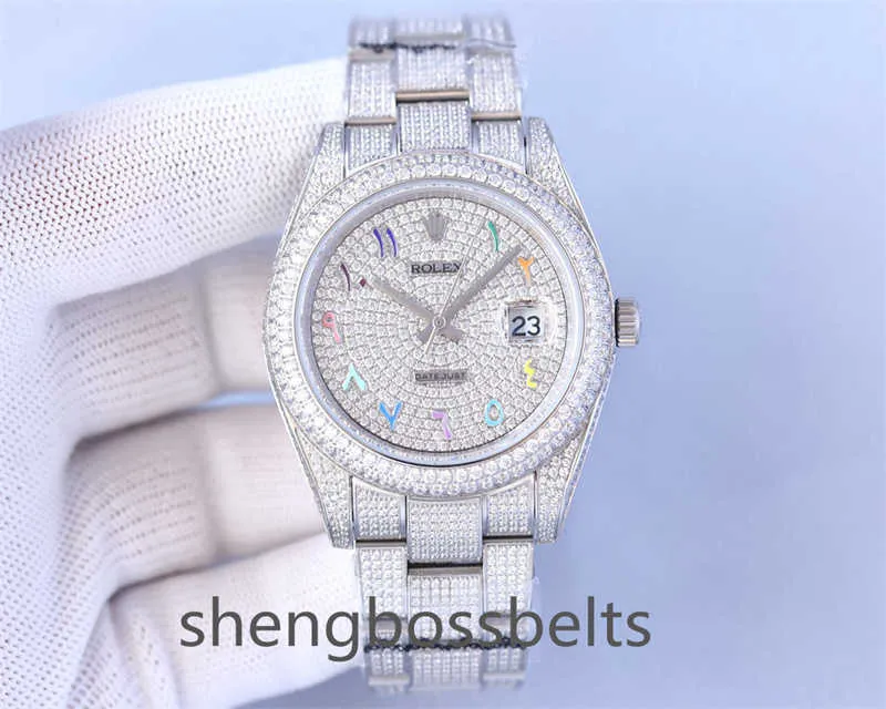Luxury roIlIex watch Mosang stone diamond watch for men customization can pass the tt of mens automatic mechanical movementU