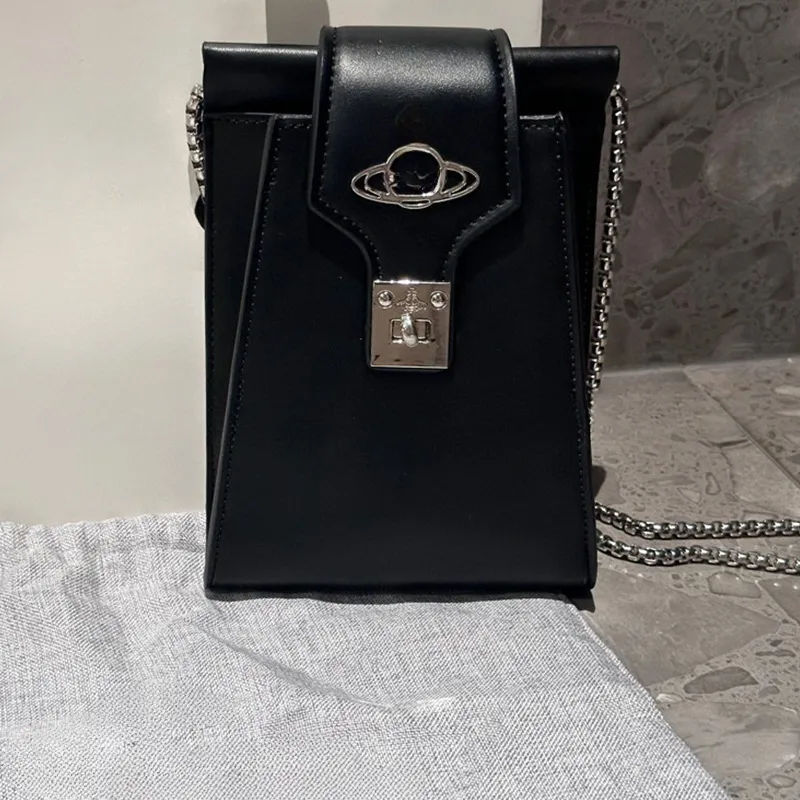 Portefeuille de créateur avec chaîne de mode, sac pour téléphone portable, sacs à bandoulière Saturn