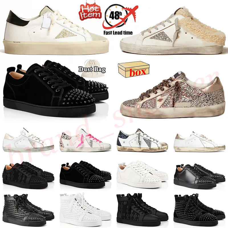 Designer OG Golden Goose Ball Star Christian Louboutin Red Bottoms High Heels Casual Shoes Italy Dirty Old Vintage Mens Women【code ：L】Trainers Sneakers Loafers Sports