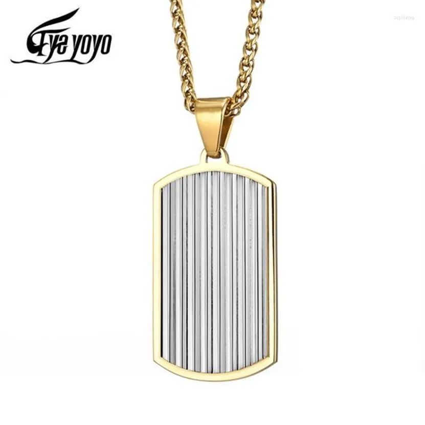 Pendentif Colliers EyeYoYo Titane Acier Personnalité Pendentifs Militaires Dominateur Médaille Brillante Soldats Américains Pour Hommes Listed332a