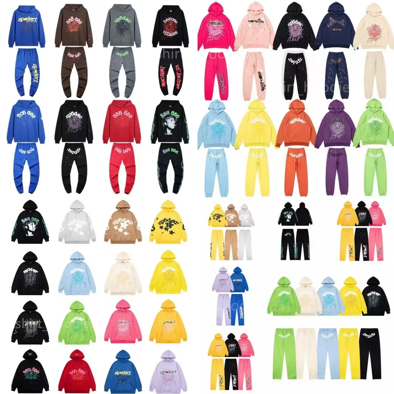 Spider Hoodie Designer Sp5der Tracksuit Young Thug 5555555 Men Women Web Sweetshirt Spider 555 LPM