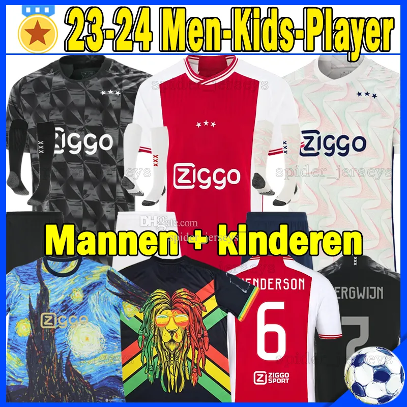 23 24 Berghuis Bergwijn Soccer Jerseys Henderson Taylor Brobbey Akpom 2023 2024 Player Version Football Shirts Meoic Mikautadze van den Boomen Rensch Men Kids Kits
