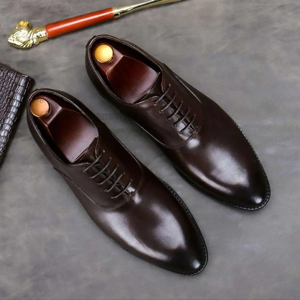 Black Lace-up Men's Oxford Handmade Genuine Leather Dress Business Party Wedding Formal Shoes for Men Size 6 to 12