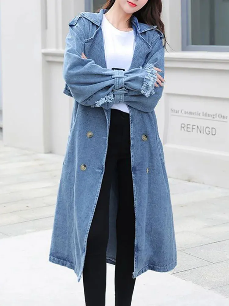 【AMERI】FAKE LAYERED DENIM LONG COAT Ameri（アメリ）の「FAKE LAYERED DENIM LONG COAT（デニム