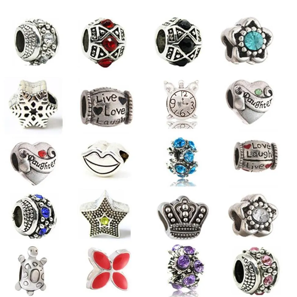 Loose Charm Bead Fit For European Style DIY Bracelet Necklace Bangle Fashion Jewelry Findings and Components234s