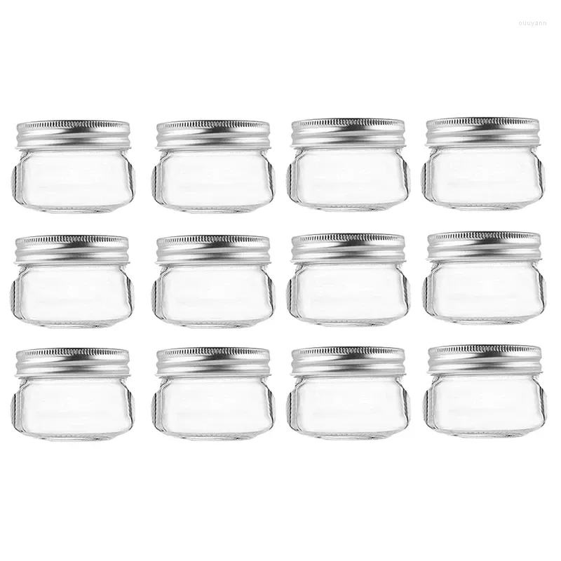 Louça 12pcs frascos de geléia de 4 onças com tampas regulares perfeitos para geléia, mel, presentes de casamento, banho, bebê