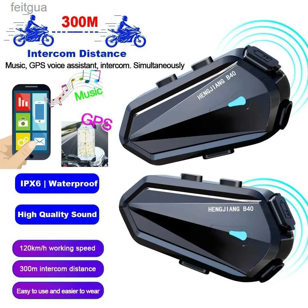 Walkie Talkie 1/2X Bluetooth Intercom Motorcycle for 2 Rider BT 5.3 Wireless Walkie Talkie Moto Stereo Interphone While listening to GPS YQ240130