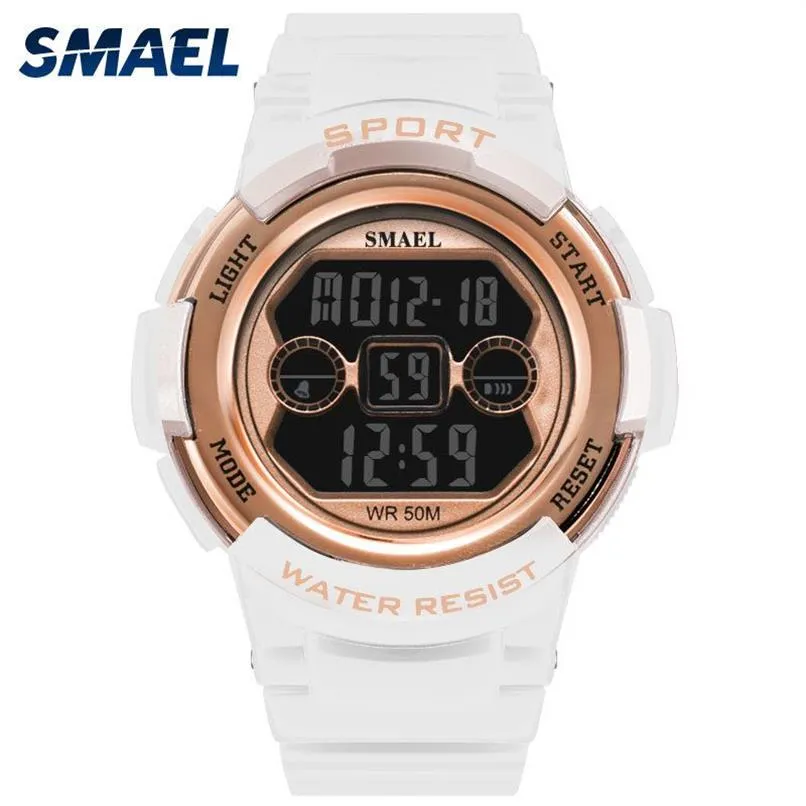 SMAEL يشاهد WISTWATCH Digital Sport Women Fashion Wristing for Girls Digital-Watch For Girls 1632B Sport Watch Waterproof S91199L